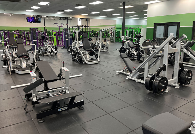 Weighted machines section at the Sarasota YouFit gym